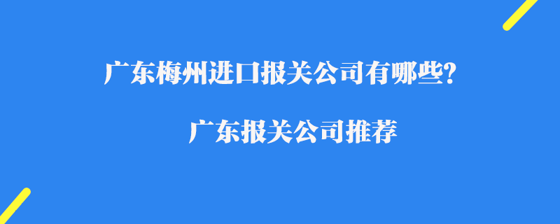廣東惠州報關(guān)公司有哪些？廣東報關(guān)公司推薦