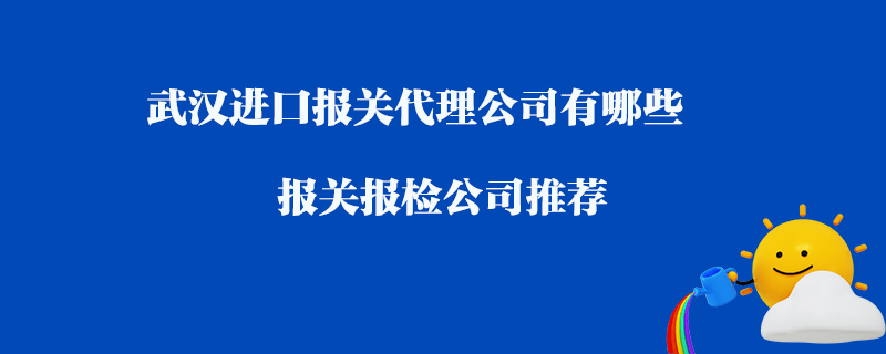 武漢進口報關代理公司有哪些？報關報檢公司推薦